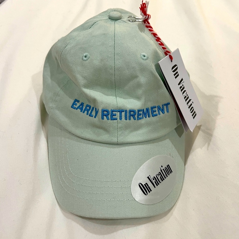 On Vacation “Early Retirement” mint baseball cap